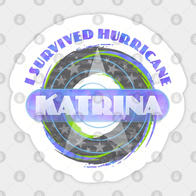 Hurricane Katrina Sticker by Dale Preston Design